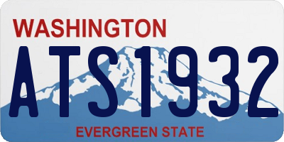 WA license plate ATS1932