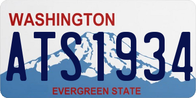 WA license plate ATS1934