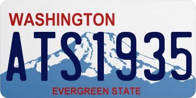 WA license plate ATS1935