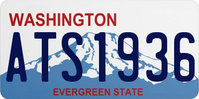 WA license plate ATS1936