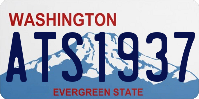 WA license plate ATS1937