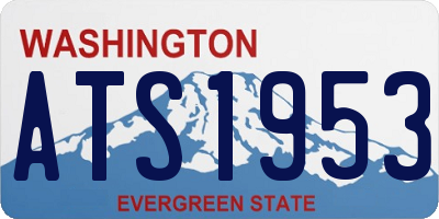 WA license plate ATS1953