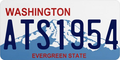 WA license plate ATS1954