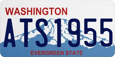 WA license plate ATS1955