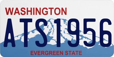 WA license plate ATS1956