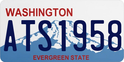 WA license plate ATS1958