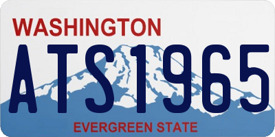 WA license plate ATS1965