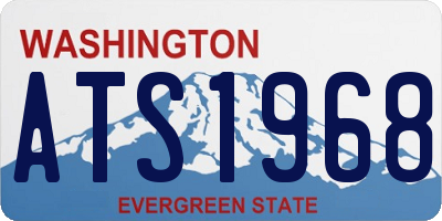 WA license plate ATS1968