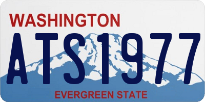 WA license plate ATS1977