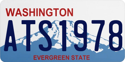 WA license plate ATS1978