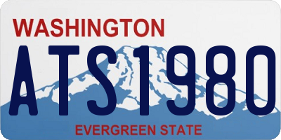 WA license plate ATS1980