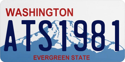 WA license plate ATS1981