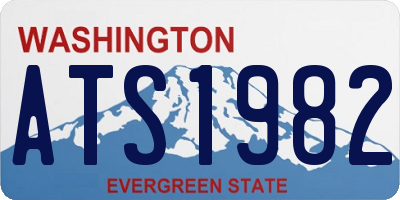 WA license plate ATS1982
