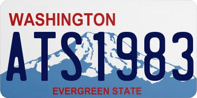 WA license plate ATS1983