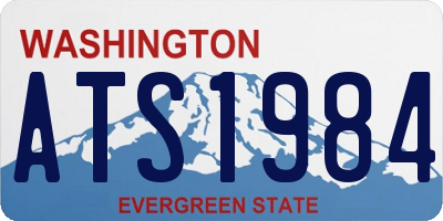 WA license plate ATS1984