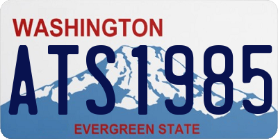 WA license plate ATS1985