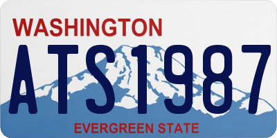 WA license plate ATS1987