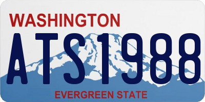 WA license plate ATS1988