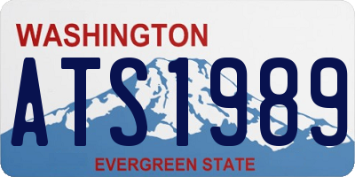 WA license plate ATS1989