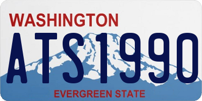 WA license plate ATS1990