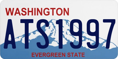 WA license plate ATS1997