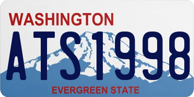 WA license plate ATS1998