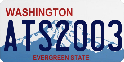 WA license plate ATS2003