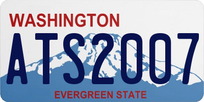 WA license plate ATS2007