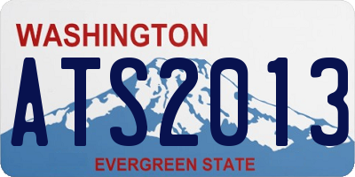 WA license plate ATS2013