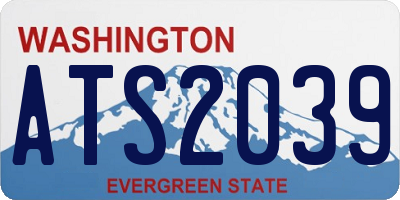 WA license plate ATS2039