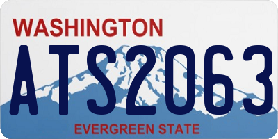 WA license plate ATS2063