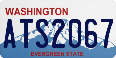 WA license plate ATS2067