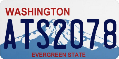 WA license plate ATS2078