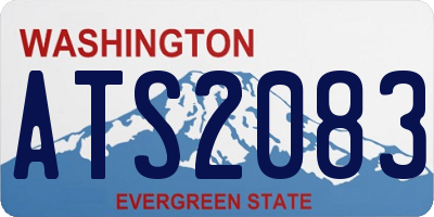 WA license plate ATS2083