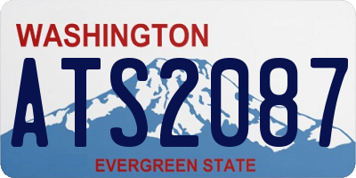 WA license plate ATS2087