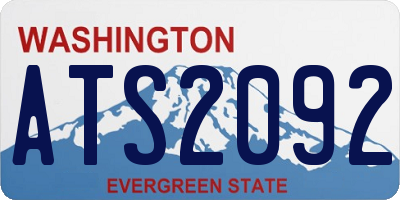 WA license plate ATS2092