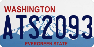 WA license plate ATS2093