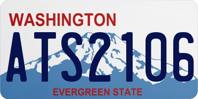 WA license plate ATS2106