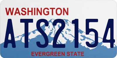 WA license plate ATS2154