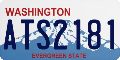 WA license plate ATS2181