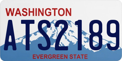 WA license plate ATS2189