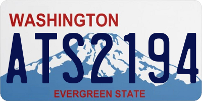 WA license plate ATS2194