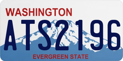 WA license plate ATS2196