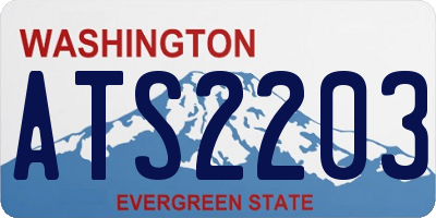 WA license plate ATS2203