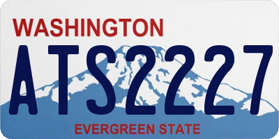 WA license plate ATS2227