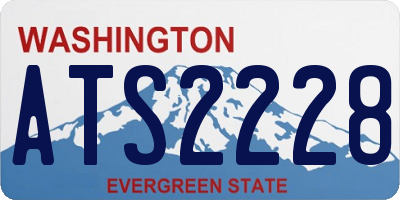 WA license plate ATS2228