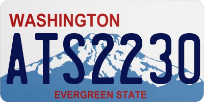 WA license plate ATS2230
