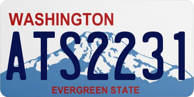WA license plate ATS2231