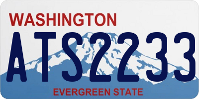 WA license plate ATS2233