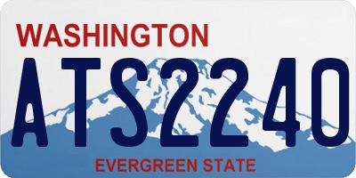 WA license plate ATS2240